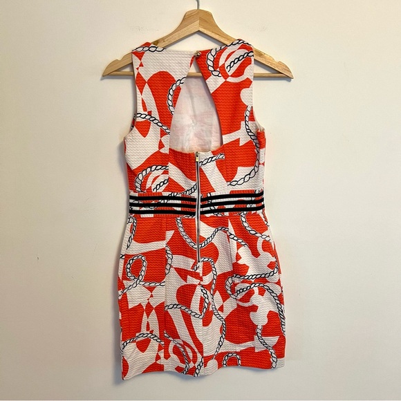 Lilly Pulitzer Kirkland Booze Cruise Dress in Tango Orange Nautical Women’s 2 - Picture 3 of 4